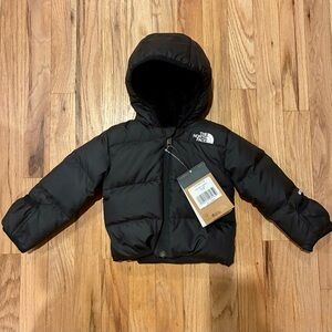 The North Face Baby 600 Puffer Fleece Lined Down Jacket Black, Size 3-6 Months